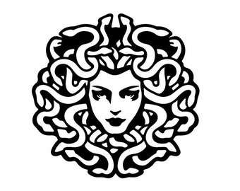 Medusa SVG, Medusa Decor, Medusa Wall Art, Medusa Png, Dxf, Eps, Snake SVG, Woman with Snakes Svg, Cricut Cut Files, Medusa Clipart,Wall Art