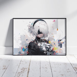 Nier Automata anime Canvas Wall Poster  Nier automata, Automata, Anime  drawings