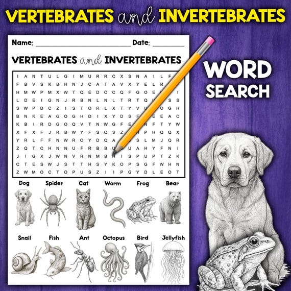 Invertebrate Word Search