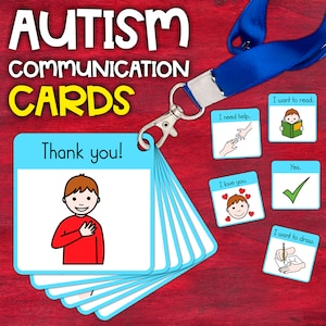 Communicatiekaarten voor autisme | Visuele communicatie | Non-verbale communicatiekaarten voor autistische kinderen | Ondersteunend materiaal voor autistische kinderen