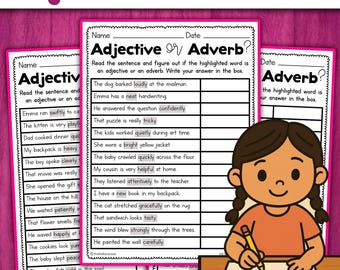 Adjective or Adverb Worksheet | Adjectives and Adverbs Activity
