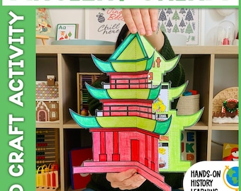 Projektaktivität „Antikes China“ | Pagoden-3D-Bastelprojekt | Projekt „Antike Zivilisation“