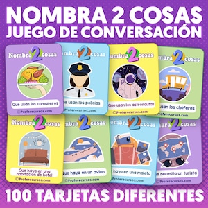 Juego de Conversación, Juego de Conversación para Niños, Tarjetas de Conversación para Niños, Tarjetas de Conversación