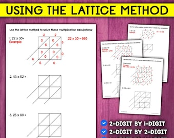 Lattice Method Strategy Multiplication Practice Worksheets Learn to Multiply Multiplication Activities Practice Multiplication