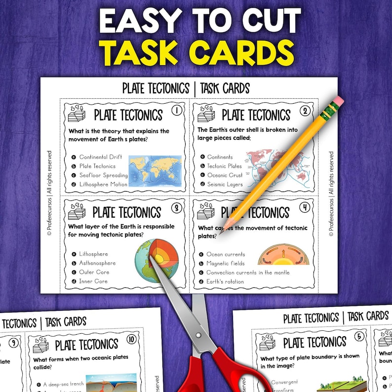 Plate Tectonics Task Cards Activity | Plate Boundaries Activities ...