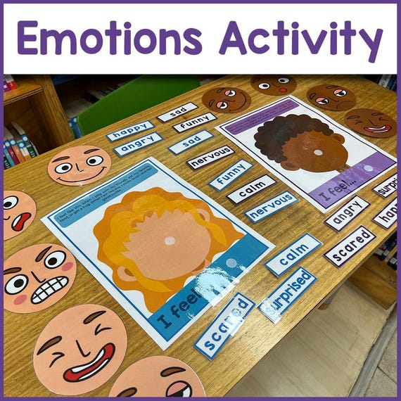 Identifying emotions Activity for Kids Toddler Emotion Activity Feelings and Emotions Printable Matching Emotions Feelings SEL Printable