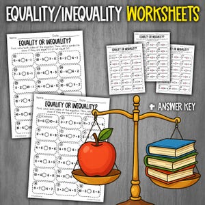 Equality or Inequality Practice Worksheet Pack | Addition, Subtraction and Mixed