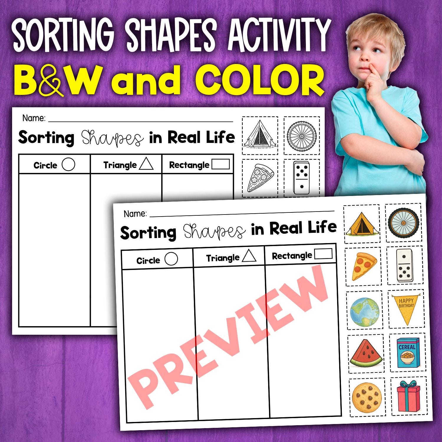 Sorting 2D Shapes Activity | 2D Shape Sorting Cut and Paste | 1st & 2nd ...
