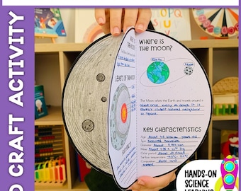 All About the Moon PROJECT | Moon 3D Craft | Hands-On Science Activity | Moon Activity Project | Moon and Space craft | Solar System craft