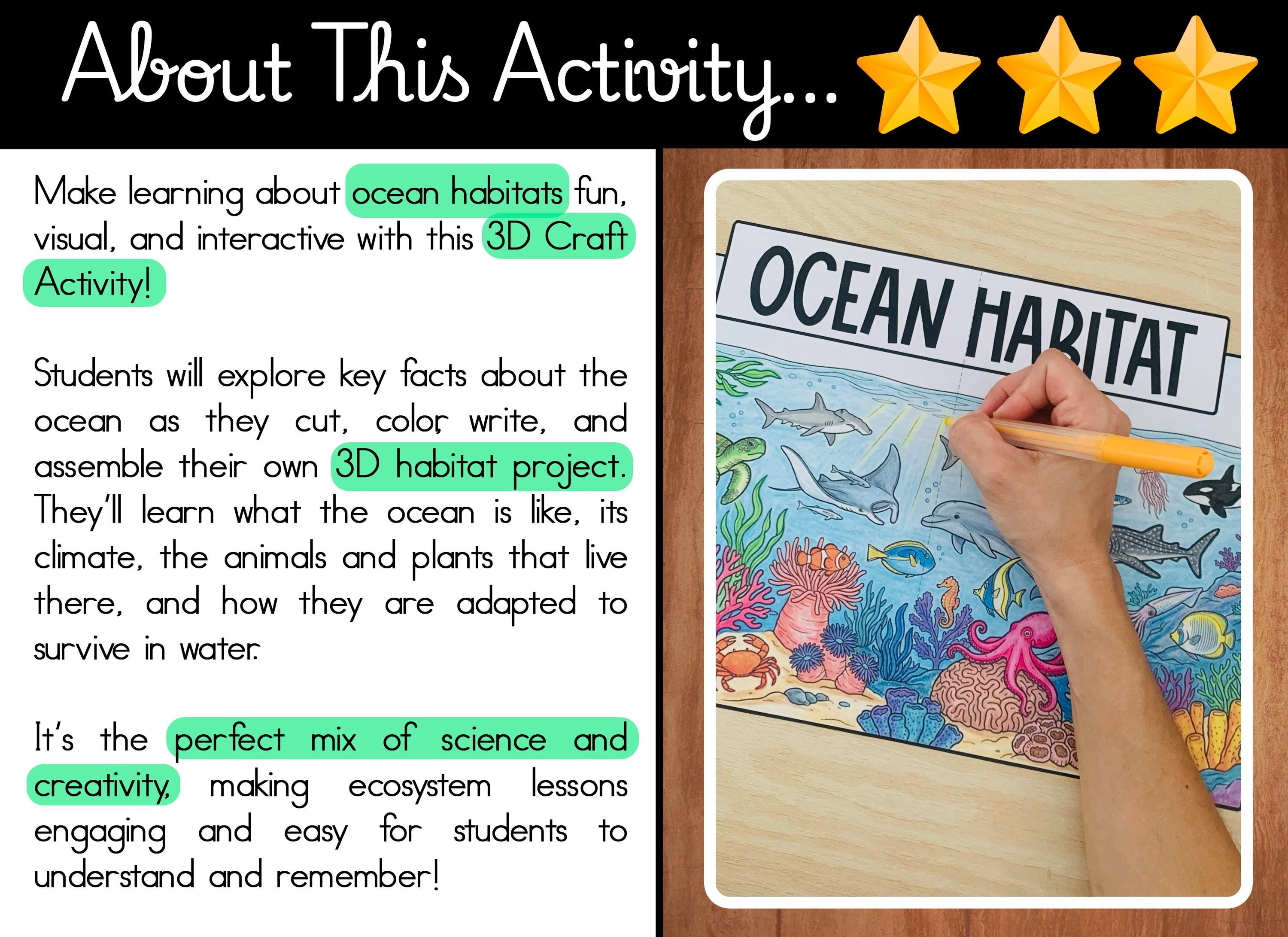 OCEAN Habitat | 3D Craft Activity | Biomes Hands-on Science Learning ...