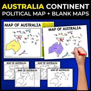 Australische Karten des australischen Kontinents, politische Karten von Australien, leere Karten von Australien, beschriftete Karten von Australien, Ozeanien-Kontinentkarten