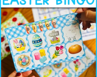 Oster-Bingo-Aktivitätsspiel | ELA-Aktivitäten für Kinder im Frühling und Ostern | Oster-Vokabelübung