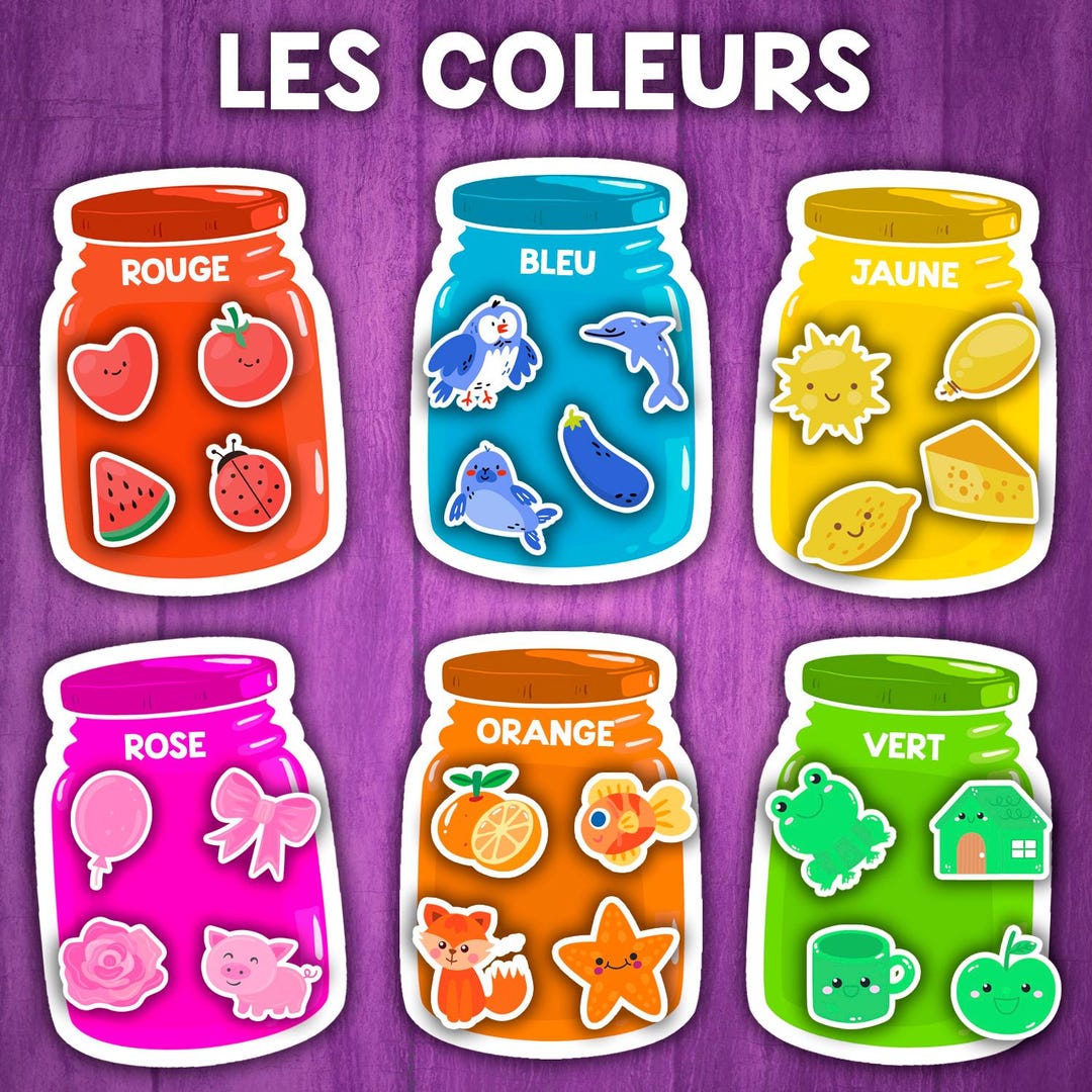 FRENCH Color Sorting & Match Activity | Les Couleurs En Français ...