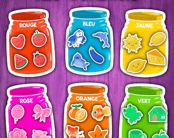 FRENCH Color Sorting & Match Activity | Les Couleurs en Français | Association of Couleurs | Tri et Reconnaissance des Couleurs