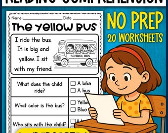 Kindergarten Reading Comprehension Passages | Reading Activity Worksheets
