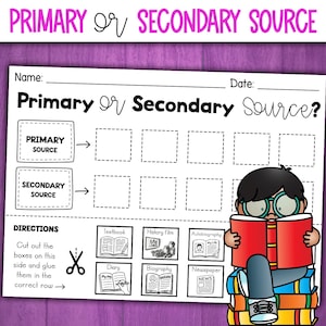 Primary and Secondary Sources Sorting Activity | Interactive Notebook
