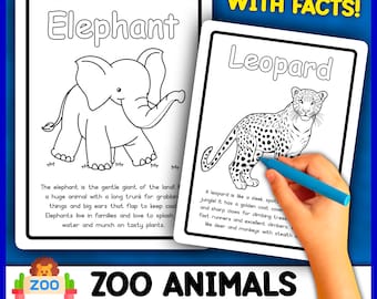Zoo Animals Coloring Pages | Animals Coloring Pages for Kids | Printable Animals Coloring Pages