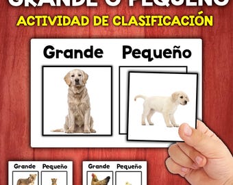 Big or Small: Comparing Sizes in Spanish | Grande y Pequeño | Sorting and Comparing Sizes in Spanish