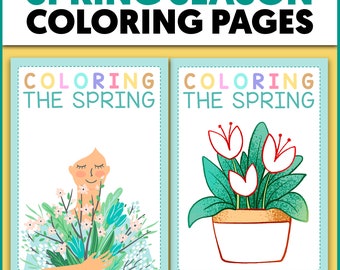 Spring Coloring Pages Spring Activity Preschoolers Spring Activity Kindergarteners Spring Crafts for Kids Spring Craft for Children Spring