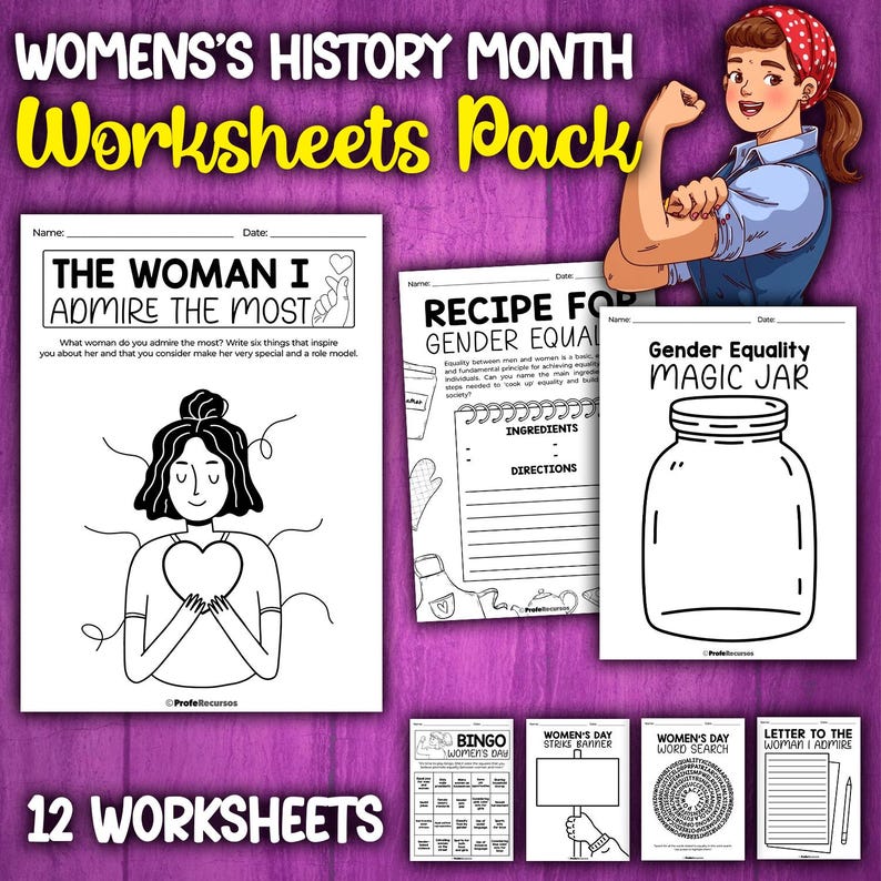 Women's History Month Worksheets NO PREP Activities | Women's Day ...