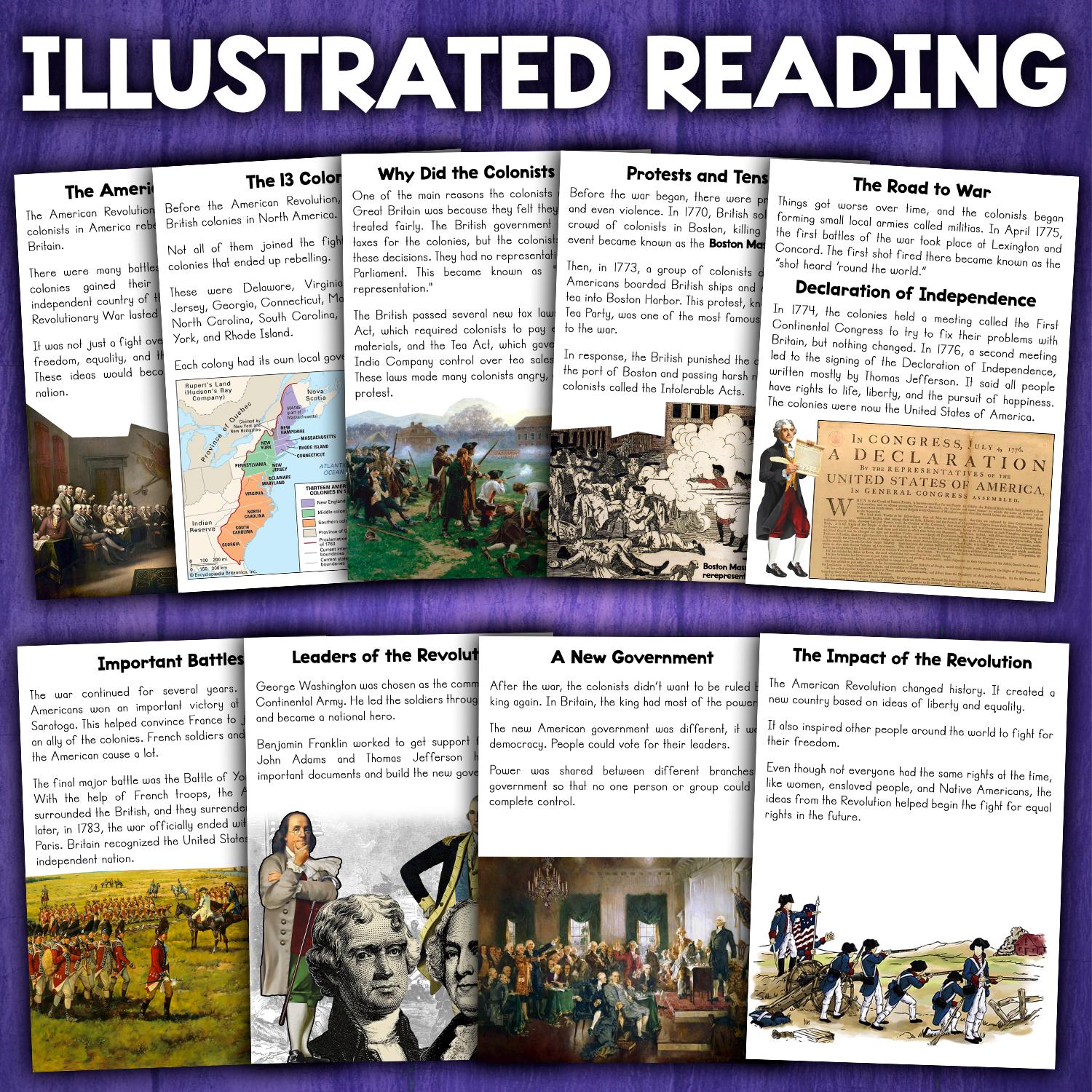 アメリカ独立戦争の読解文章 + 質問 |独立宣言 - Etsy 日本
