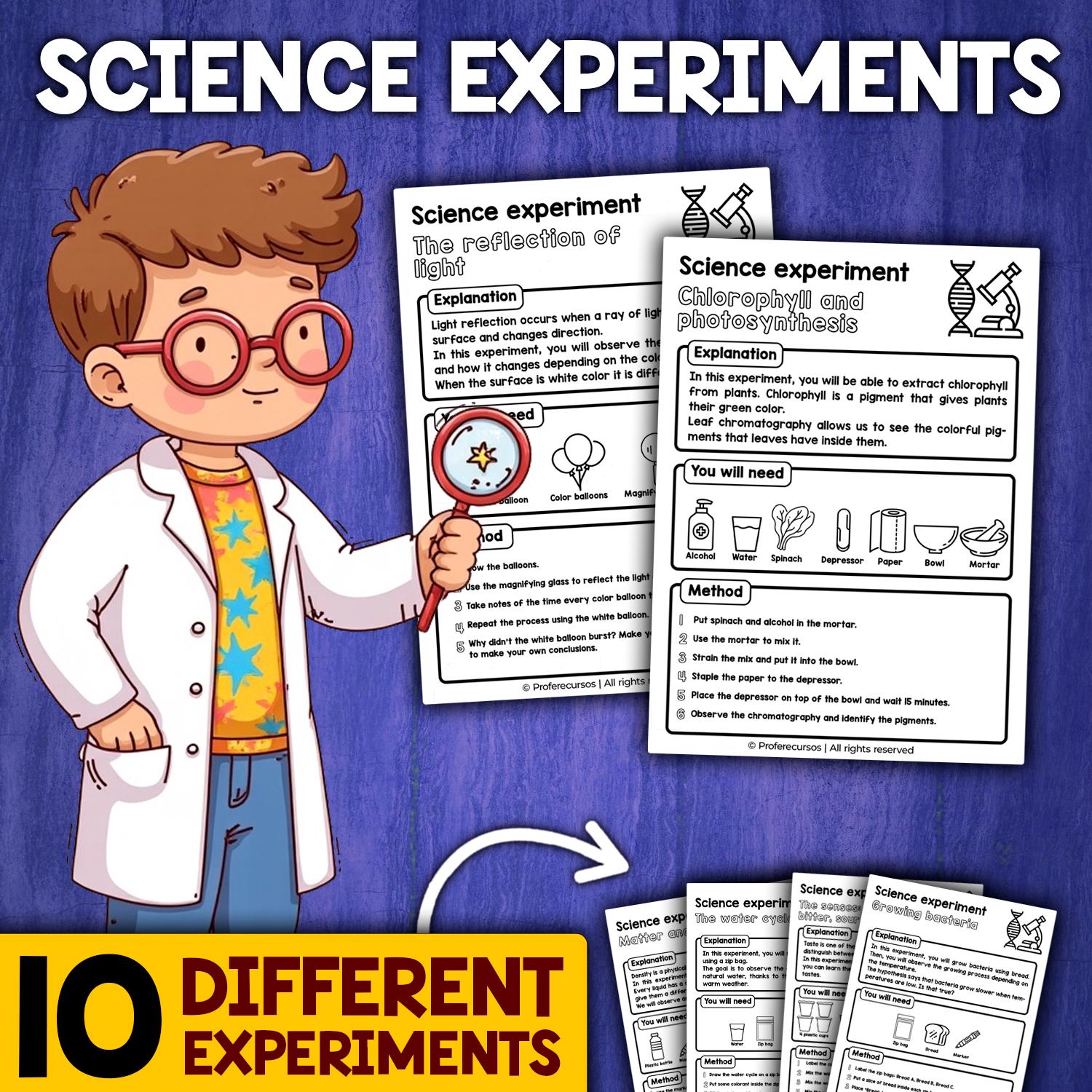 Science Experiments Activity | Worksheets + Recording Sheet ...