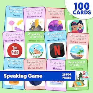 Conversation Game Do you hate it or love it? (In English)