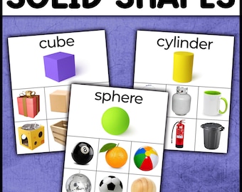 3D Geometrische Körper und Formen 3D Formen Sortieraktivität Formen Lernkarten 3D Formen Lernkarten Echte Bilder Formen Echte Fotos Formen 3D