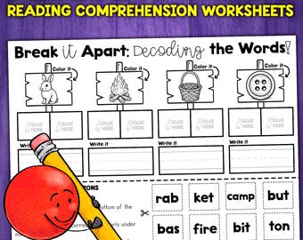 Decoding Multisyllabic Words Worksheets | Building Multisyllabic Words Activity