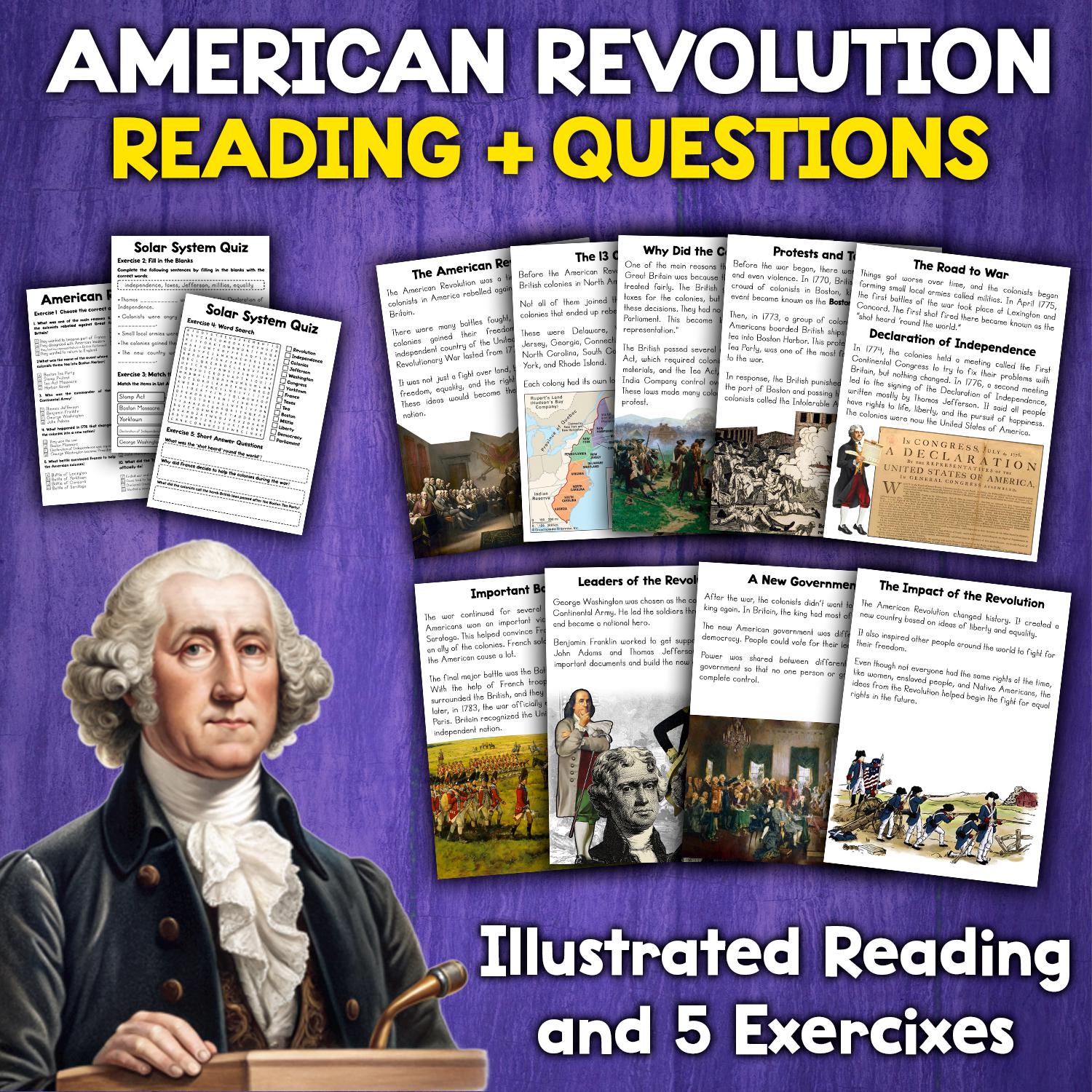 アメリカ独立戦争の読解文章 + 質問 |独立宣言 - Etsy 日本