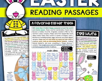 Leseverständnispassagen zu Ostern | Grafische Organizer, Hauptidee