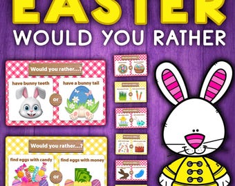Easter Would You Rather Activity | Spring Break Themed Game | Easter & Spring Writing Prompts | Speaking Activity