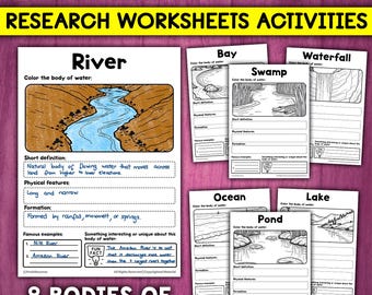 Geografische activiteit van waterlichamen | Werkbladen voor onderzoek naar waterlichamen