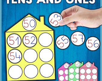 Tens and Ones Activity for Kindergarten | Place Value | Kindergarten Math Number Activity | Learn to Count Montessori Activity