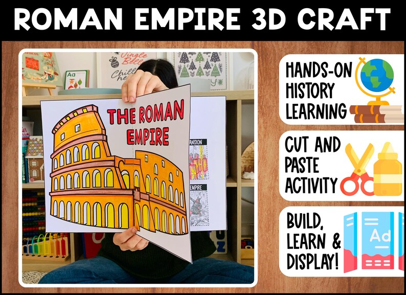 Roman Empire Project Activity | Colosseum 3D Craftivity | Ancient ...