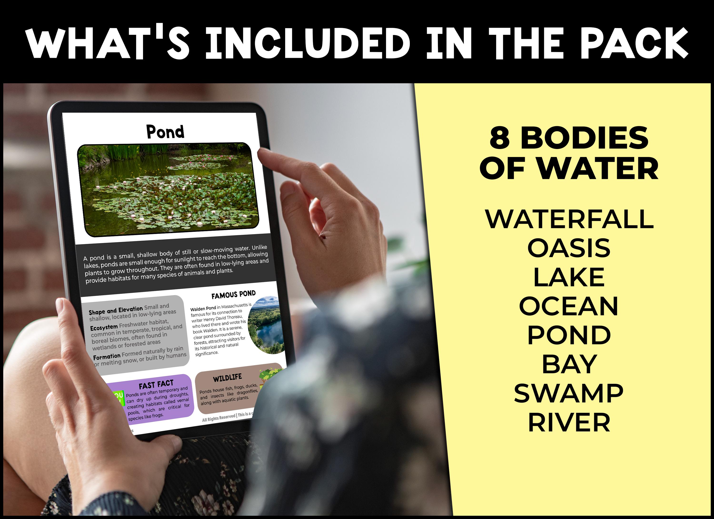 Bodies of Water and Landforms Body of Water Activity Geography ...