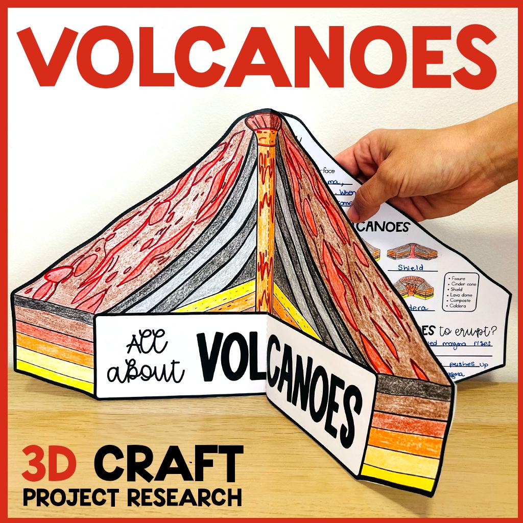 All About Volcanoes 3D Craft | Hands-on Science Project | Volcano ...