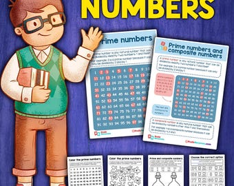 Aktivitäten zu Primzahlen und zusammengesetzten Zahlen | Arbeitsblätter + Lektion | Arbeitsblätter zu Faktoren, Vielfachen, Primzahlen und zusammengesetzten Zahlen