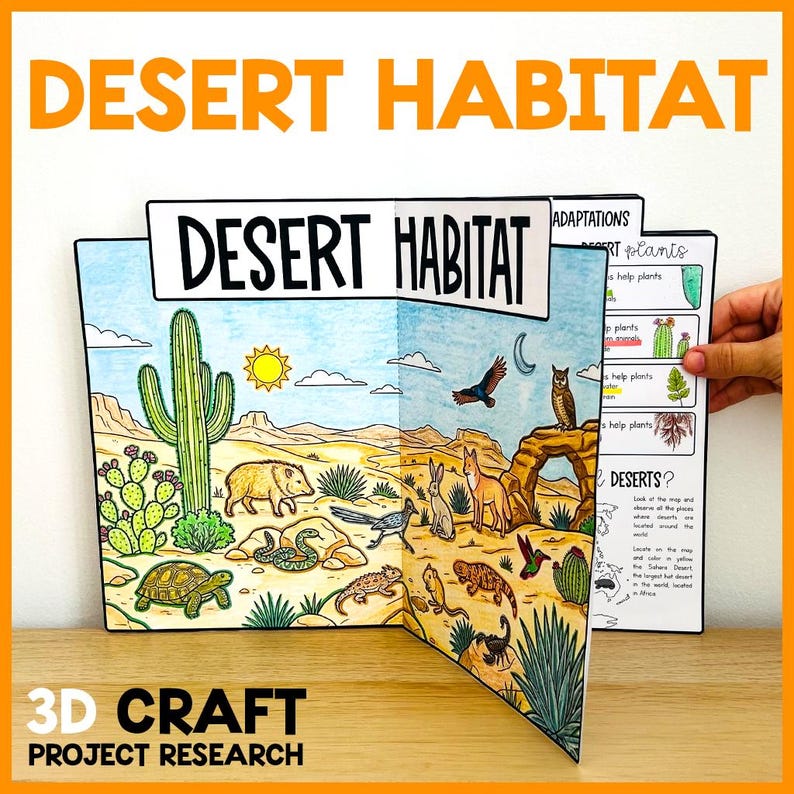 Animal Habitats & Biomes 3D Craft Activity Bundle | Ecosystems Science ...