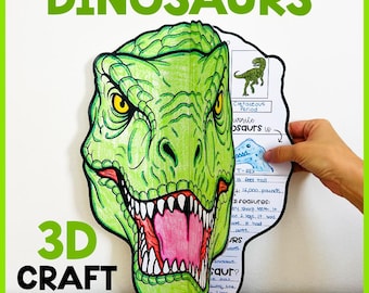 DINOSAURS Project Craft Activity | Dinosaur 3D Model | All About Dinosaurs Activities | All Dinosaurs Worksheets | Hands-On Science Activity