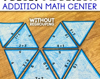 1 Single Digit Addition Without Regrouping Puzzle Game | One Digit Addition Puzzle Game | Math Center Activities