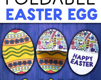 Spring Easter Egg Craft Activity | Happy Easter Paper Craft Egg | Easter & Spring Bulletin Board Activities for Preschool and Kindergarten