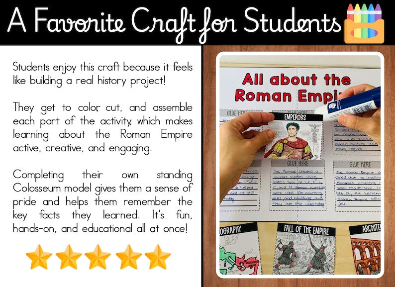 Roman Empire Project Activity | Colosseum 3D Craftivity | Ancient ...