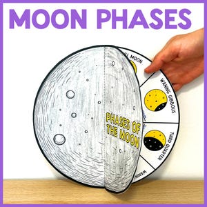 Attività del progetto FASI LUNARI | Ciclo lunare da ritagliare e incollare | Fasi della LUNA
