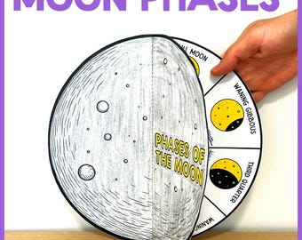 MOON PHASES Project Activity | Lunar Cycle Cut Paste | Phases of the MOON Craft