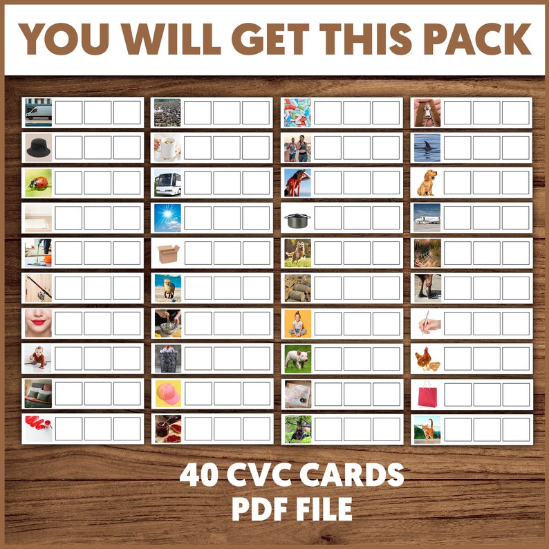 Rod Cvc CVC Words and Phonics CVC Words Activity for Prek CVC Words Cards 3 ...
