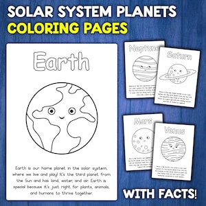 Solar System Planets Coloring Pages | Description and Facts About Planets | Planets of Solar System for coloring