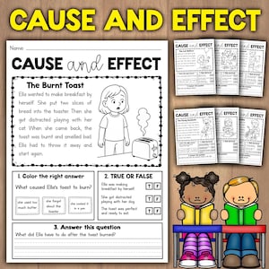 Cause and Effect Reading Comprehension Passages | Cause and Effect Worksheets Activity