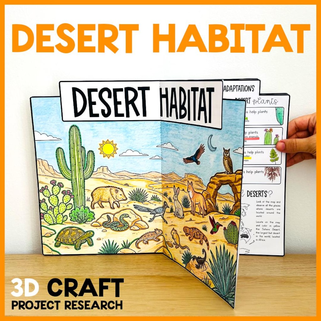 DESERT Habitat | 3D Craft Activity | Biomes Hands-on Science | Habitats ...