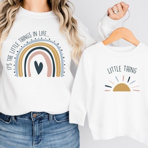 Mommy & Me Matching Shirts, Little Things Cute Mom and Toddler Matching Sweatshirt, Matching Family, Christmas Gift Idea, Infant Shirts